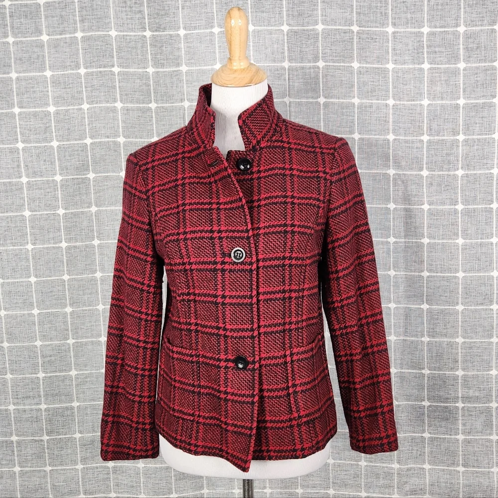 Talbots Red Plaid Jacket